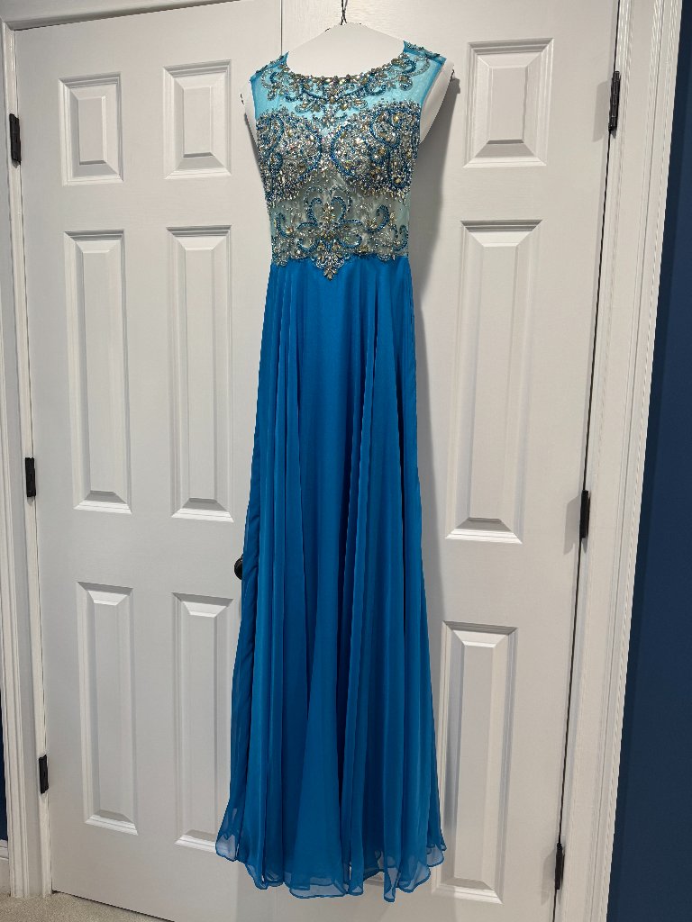 Alyce Prom Dress Size 0 - Sequin Bodice W Silk Skirt